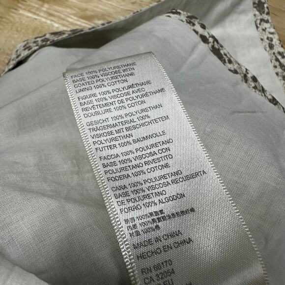 Free People NWT Fake Out Leopard Print Faux Leather Skirt in Light Combo Size 10 - Picture 8 of 10